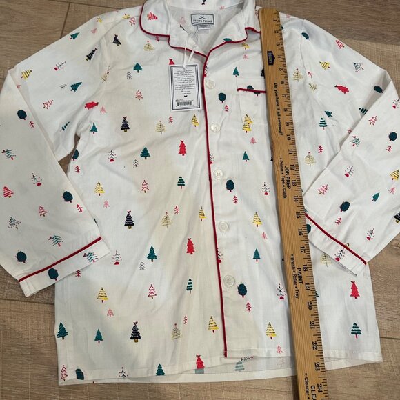 PETITE PLUME YOUTH SIZE 12 WHITE CHRISTMAS PAJAMA TOP - Picture 2 of 8